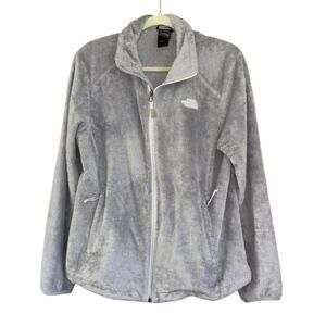 The North Face Osito Full Zip Gray Fleece Jacket Women’s L Warm Comfy Cozy Layer